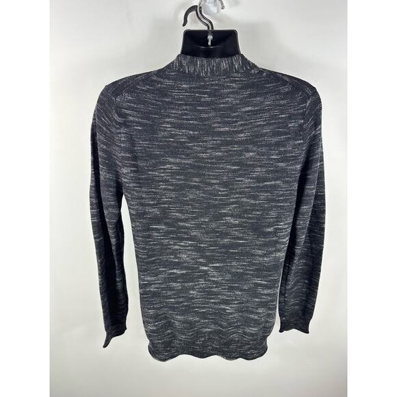 Bonobos Heathered Black Merino Wool Midweight Henley Sweater Size Medium - Picture 2 of 10